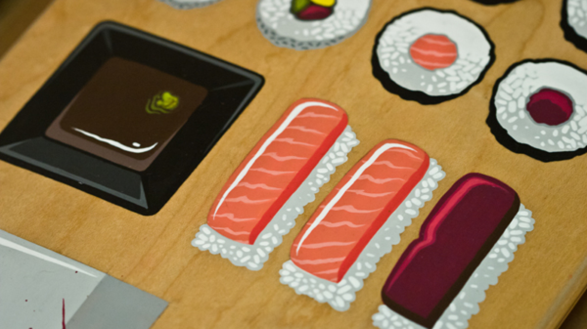 Τα sushi ρολάρουν και στα skateboard (sushi rolls!)