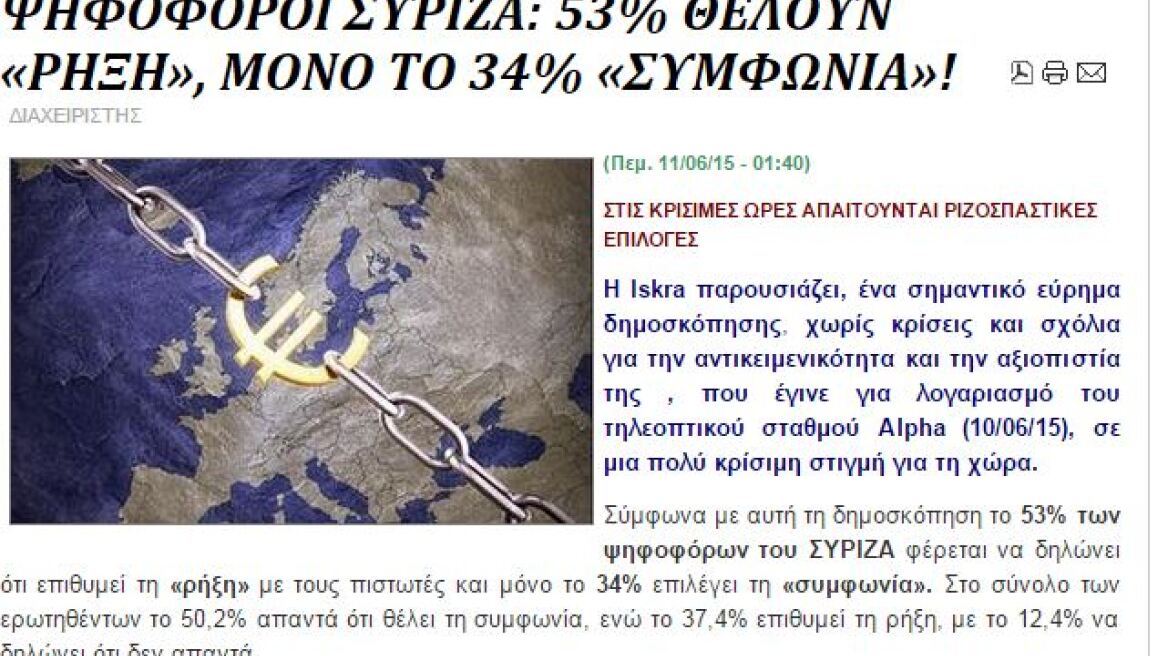 Αριστερή Πτέρυγα: Επιμένει για τη ρήξη μέσω... δημοσκόπησης