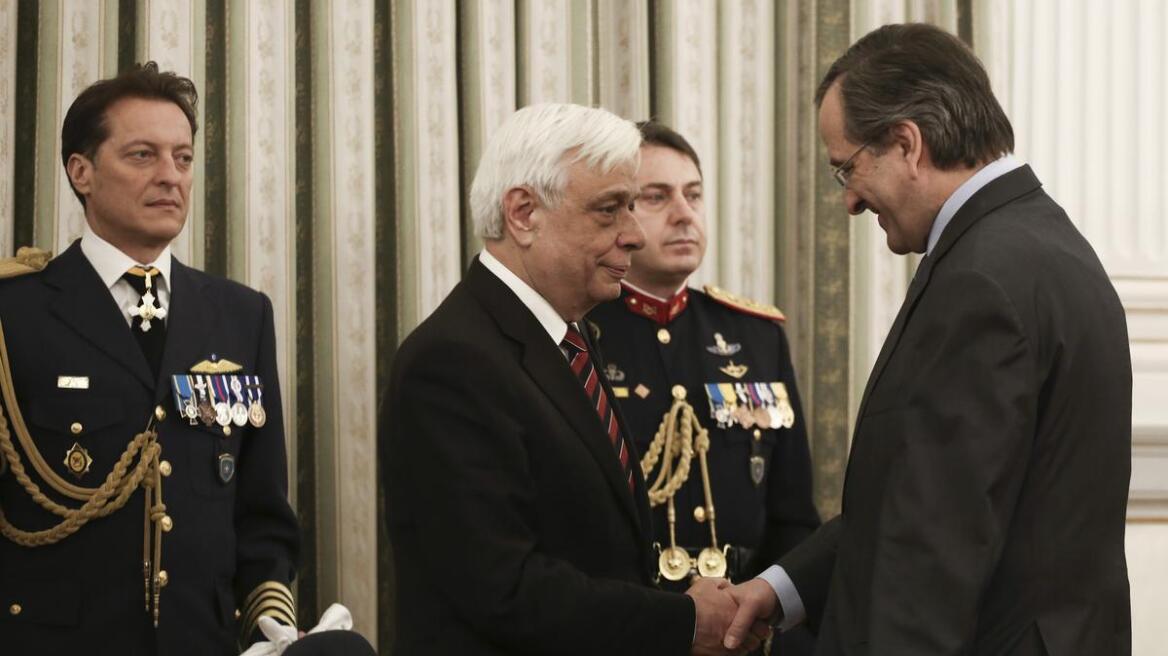 Στον Πρόεδρο της Δημοκρατίας ο Αντώνης Σαμαράς