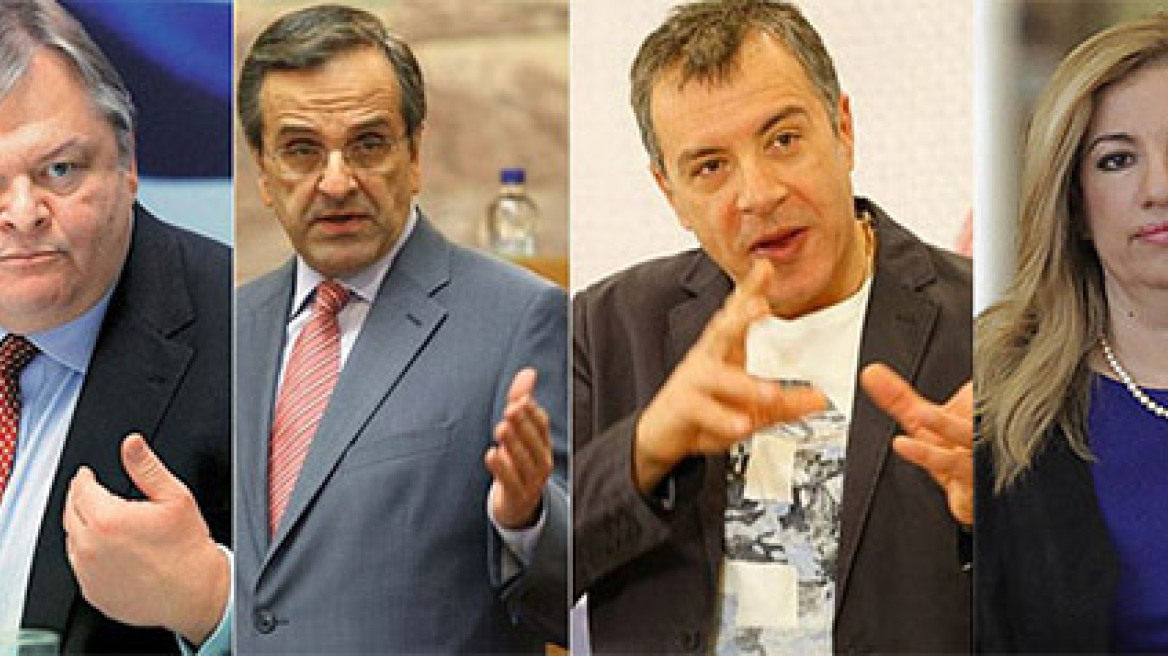 Διαρκείς επαφές Σαμαρά-Βενιζέλου-Θεοδωράκη-Γεννηματά για τη δημιουργία «μετώπου»