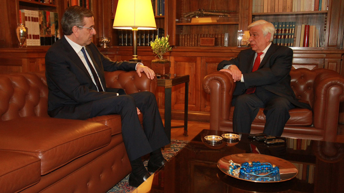 Σε εξέλιξη η συνάντηση Σαμαρά - Παυλόπουλου