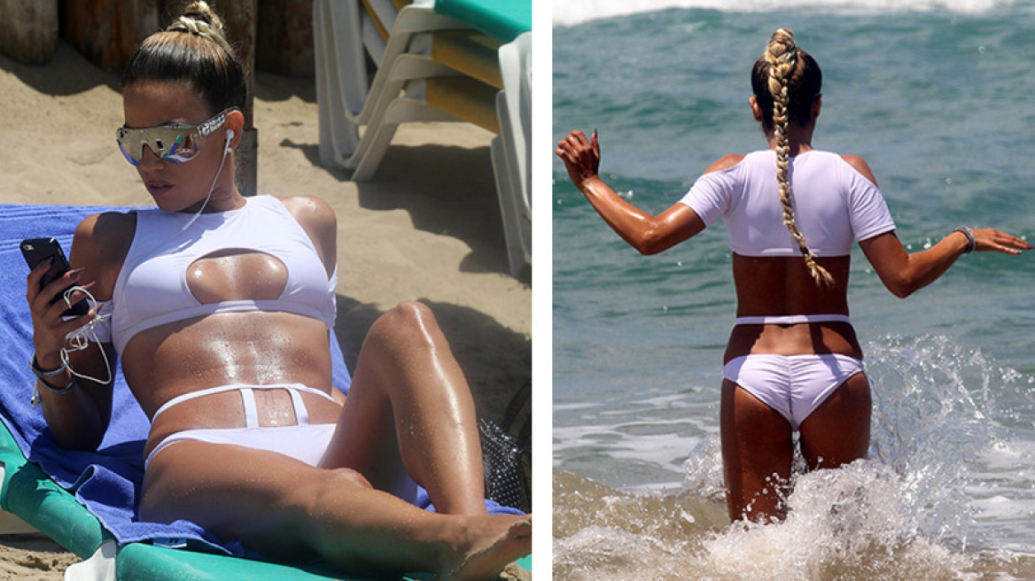 Στικούδη: Με λευκό «ουάου» μαγιό στην παραλία