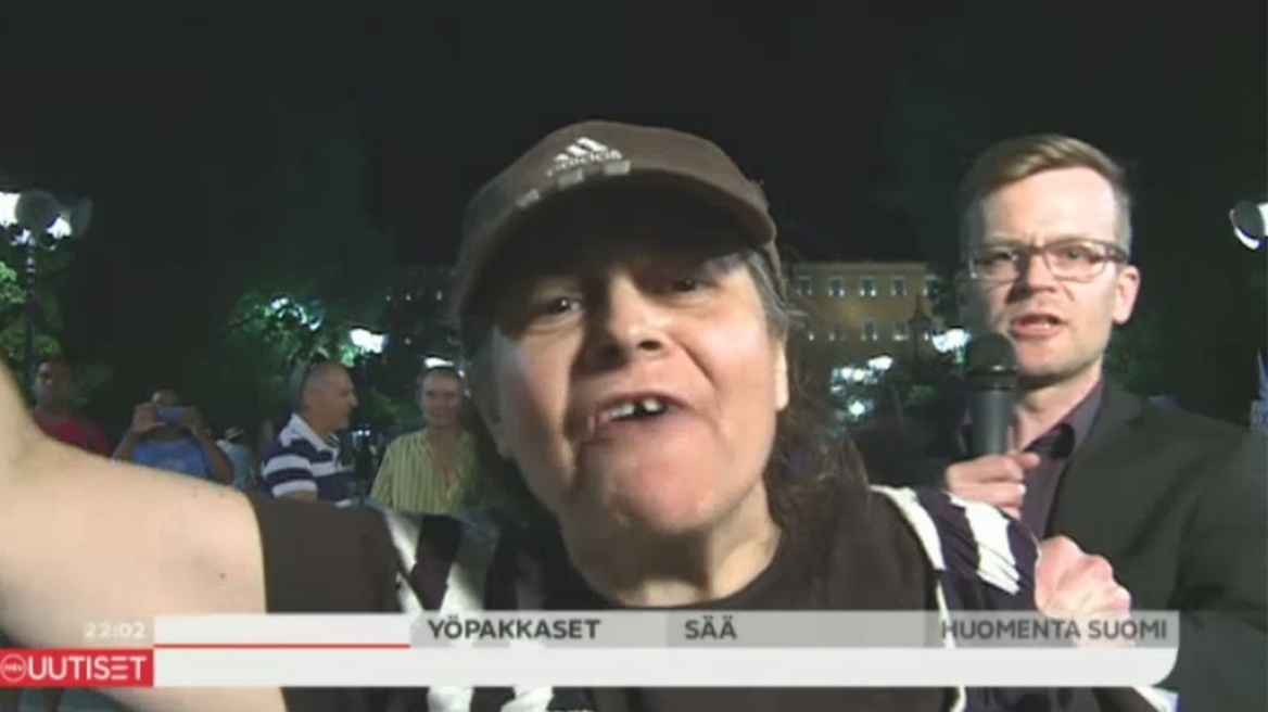 She's back! Eleni Louka, Greek crisis international live serial crasher (funny pics + vids)