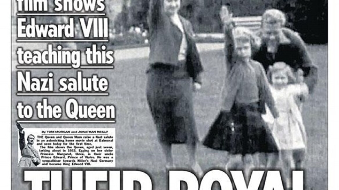 Video: Queen Elizabeth Nazi salute!