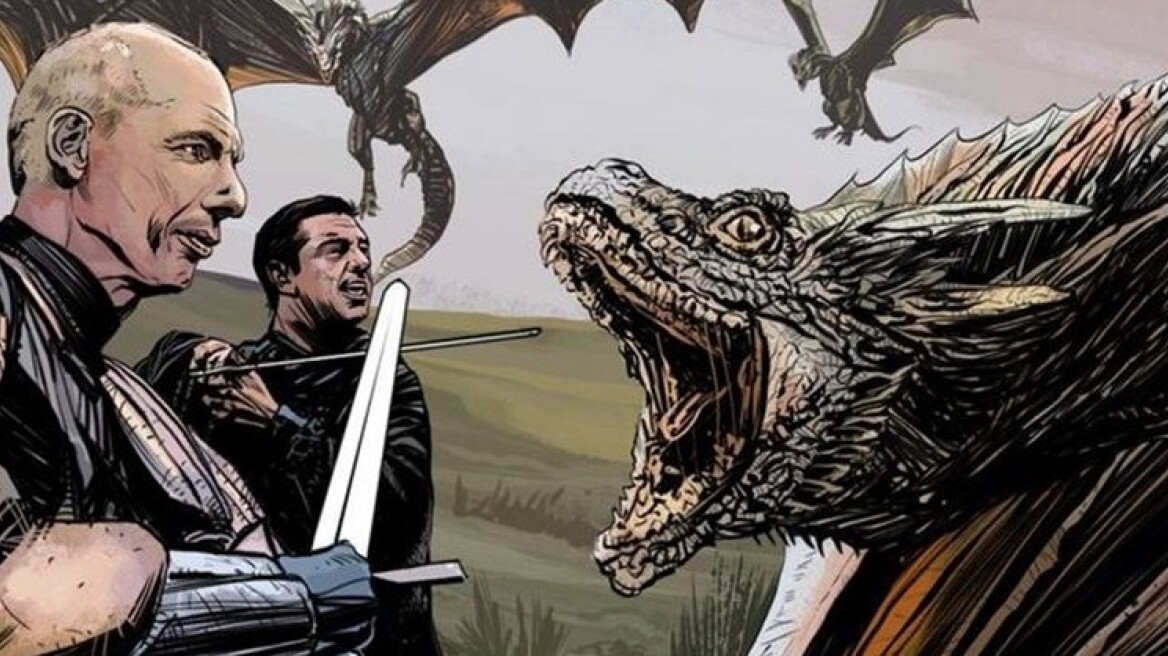 'Game of Greece' with Tsipras, Yanis, Merkel, Schauble, dragons!