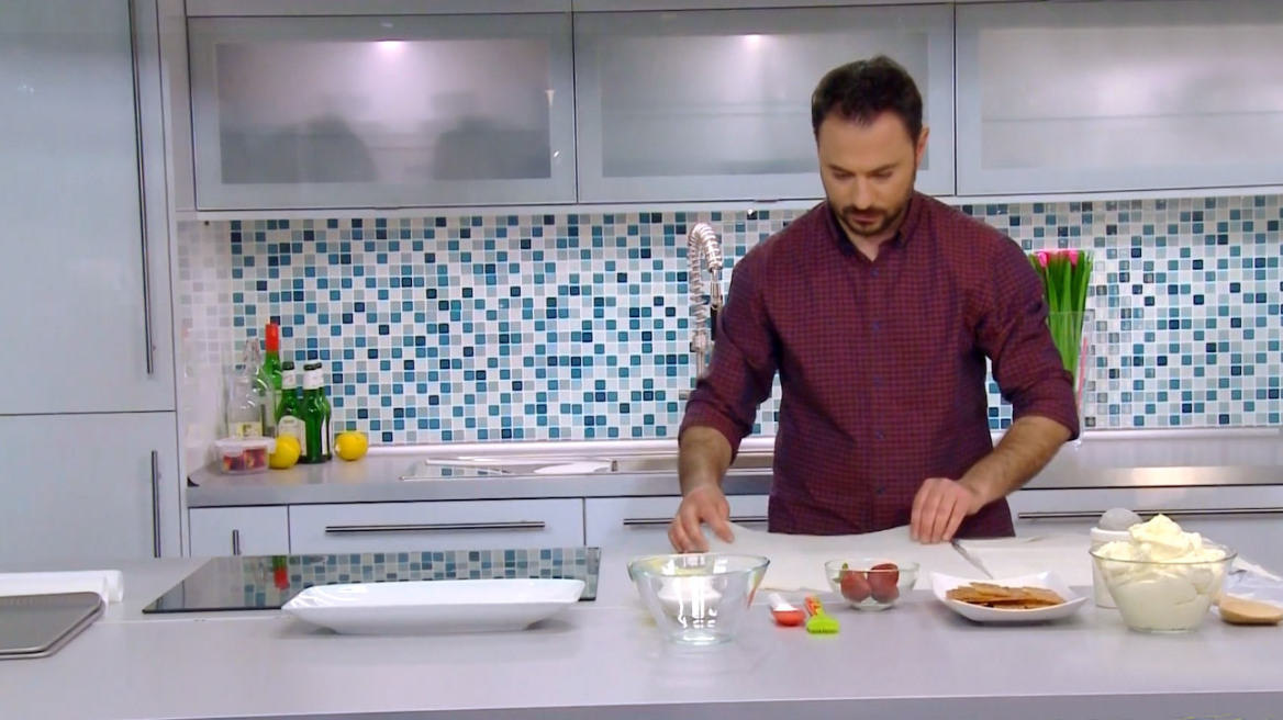 Καραμελωμένα φύλλα μπακλαβά για μιλφέιγ