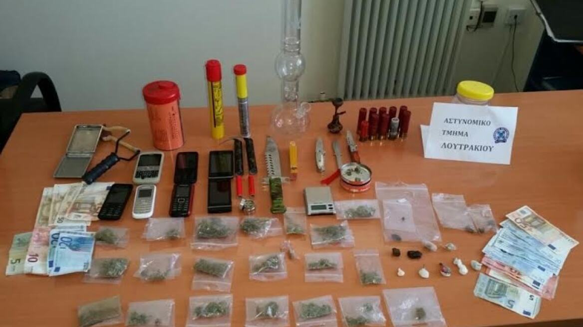 Σπίτι - τεκές με ναρκωτικά και όπλα στο Λουτράκι