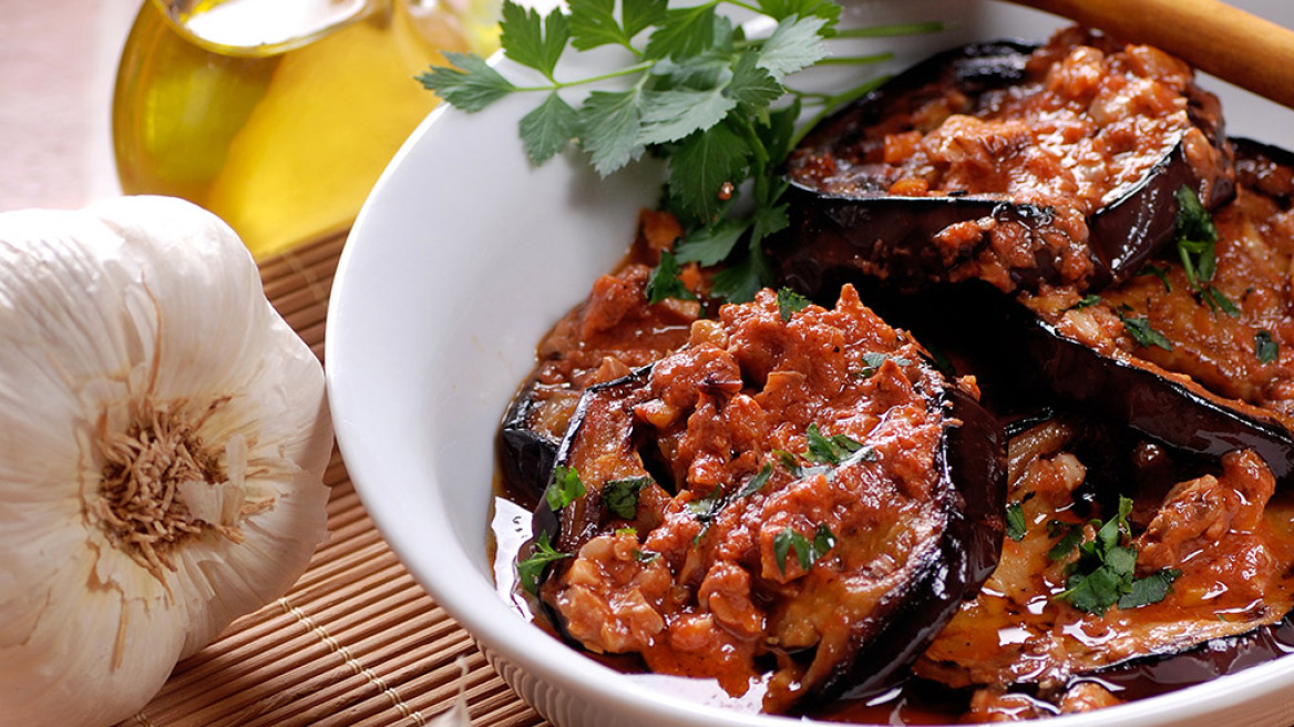 Εξωτικές ψητές μελιτζάνες