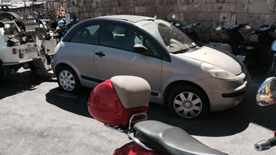 Βάνδαλοι καταστρέφουν λάστιχα αυτοκινήτων στη Ρόδο