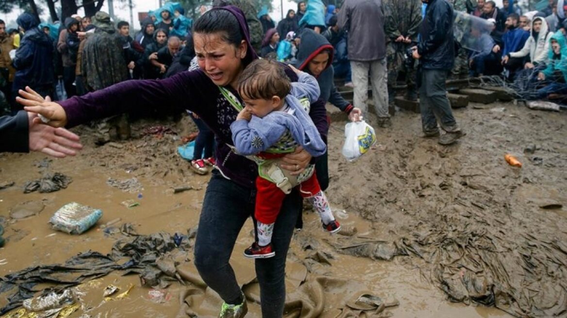 Refugees stuck in Greece
