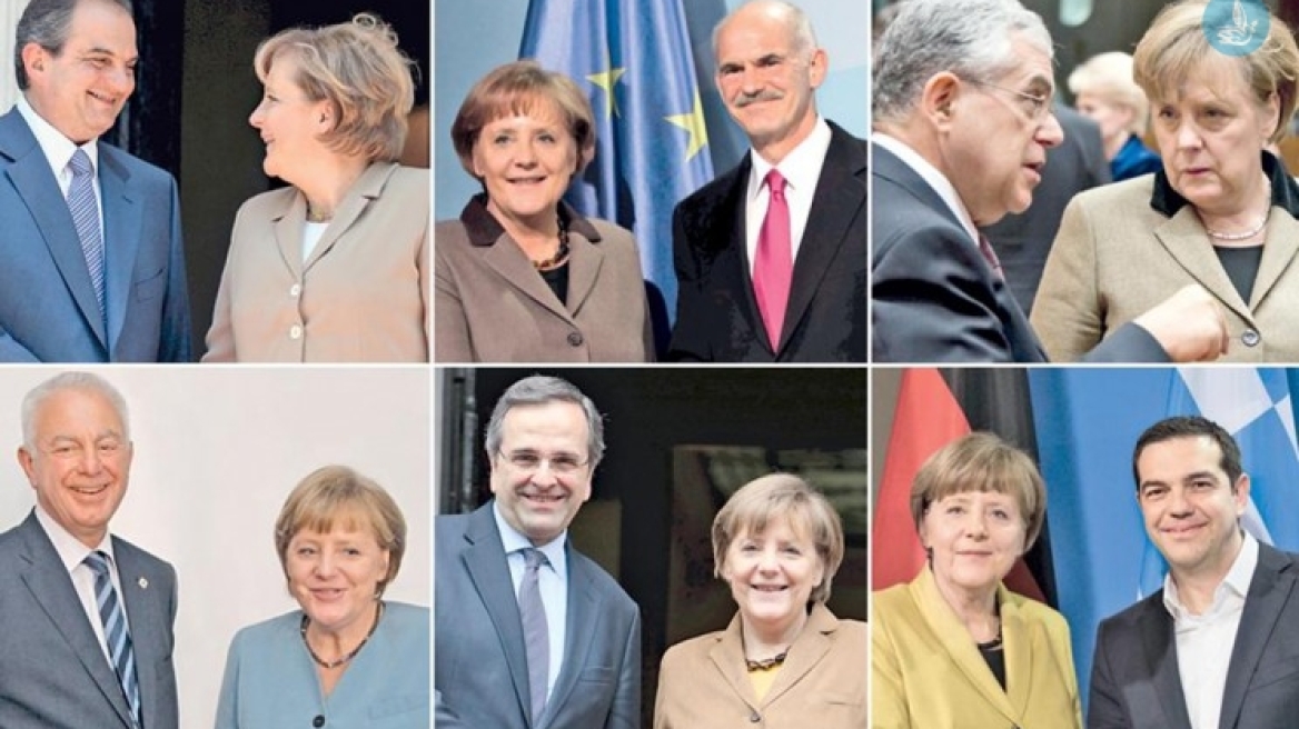 Who are the 7 Greek PMs who headed Greece over the last 7 years?