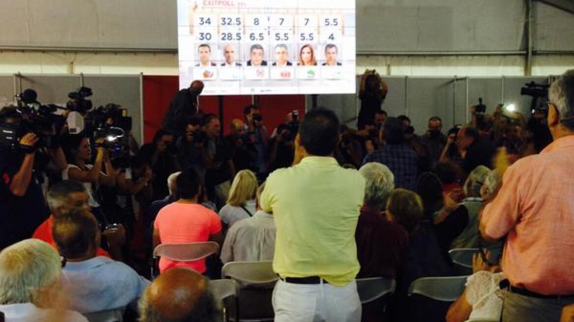 SYRIZA-ND first reactions to exit polls showing leftist lead