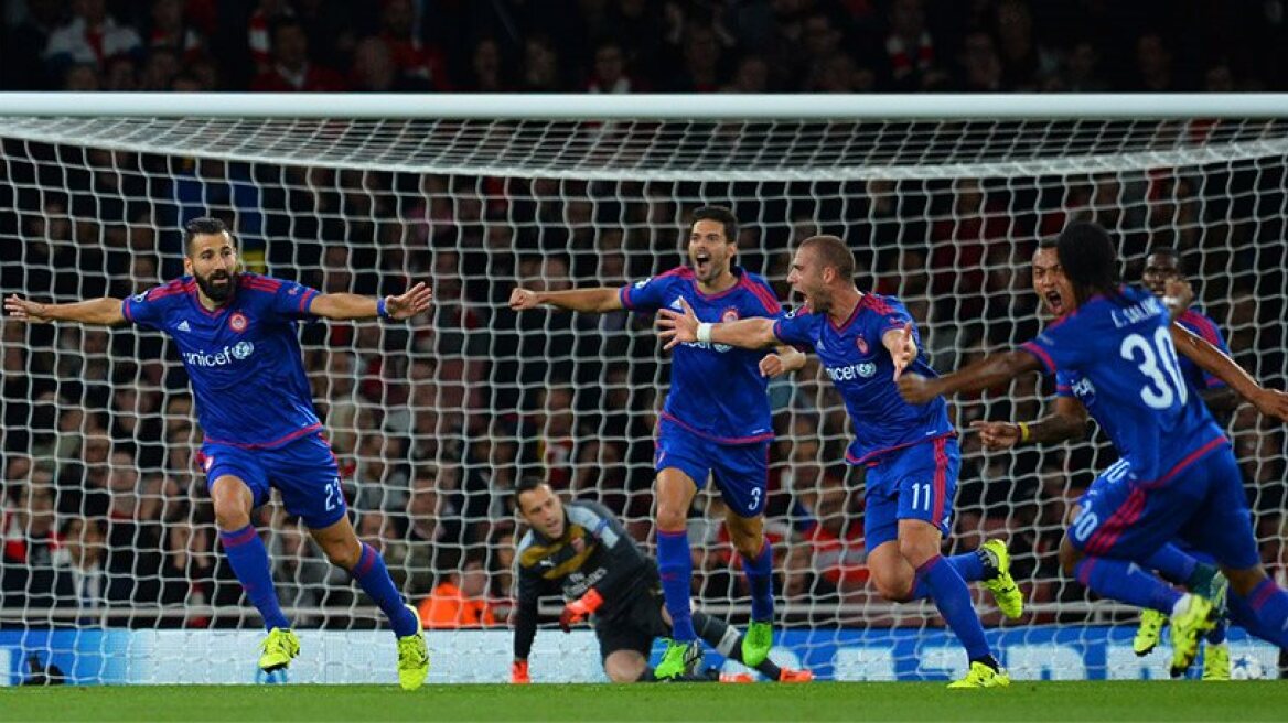 Historic win by Olympiacos in Emirates Stadium