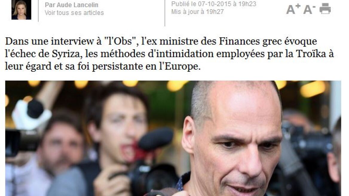 Βαρουφάκης: Το βράδυ του δημοψηφίσματος ο Τσίπρας μου είπε «ήρθε η ώρα να "παραδοθούμε"»