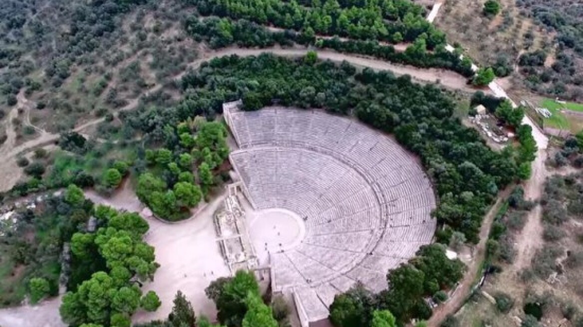 Flying over Ancient Epidaurus is simply awe-inspiring (vid)