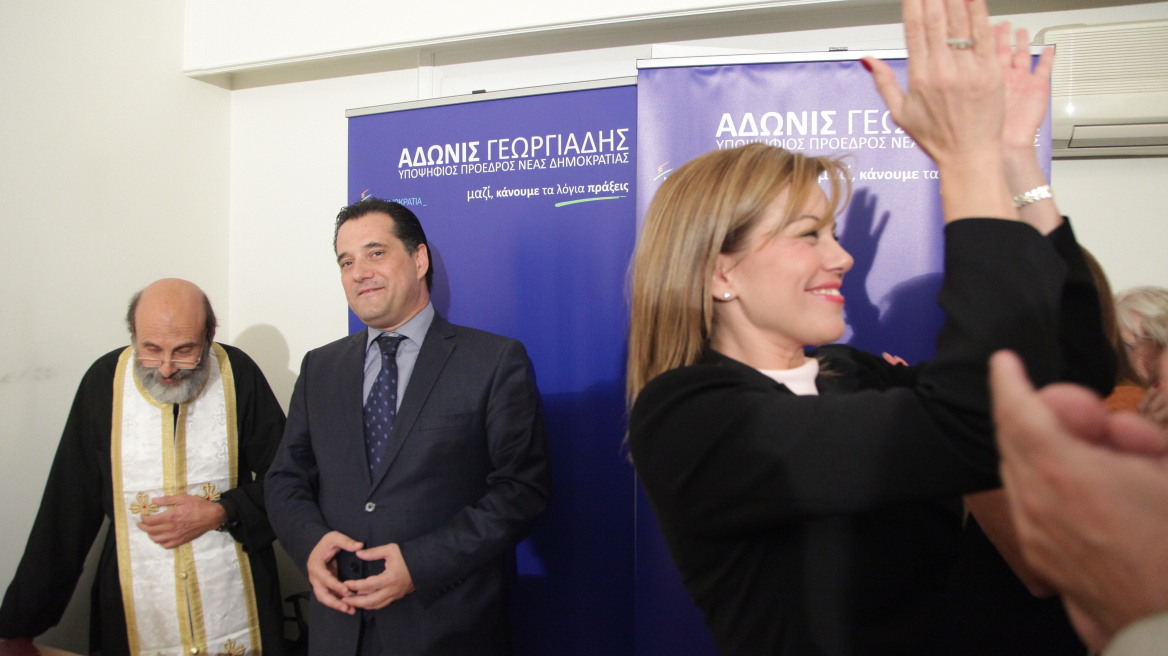 Με Ευγενία τα εγκαίνια του εκλογικού κέντρου του Άδωνι 