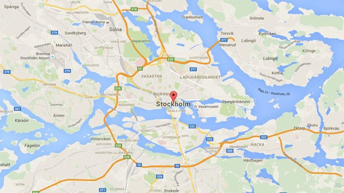 Large blast at the centre of Stockholm