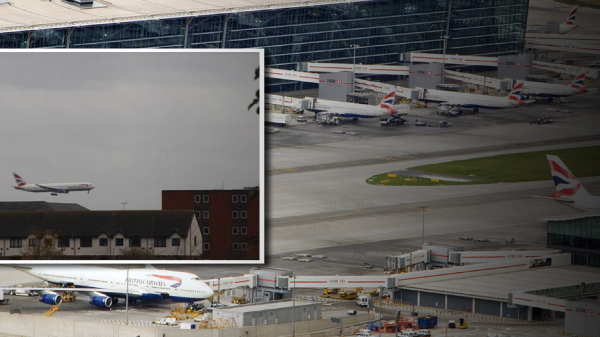 British Airways BA632 to Athens lands safely at Heathrow airport