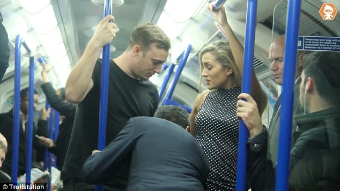 Social experiment: Would you stop unwarranted touching on the underground? (vid)