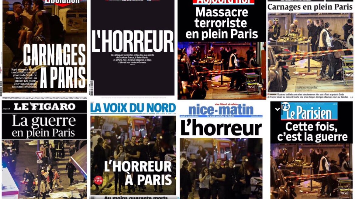 Paris attacks grip the world's headlines