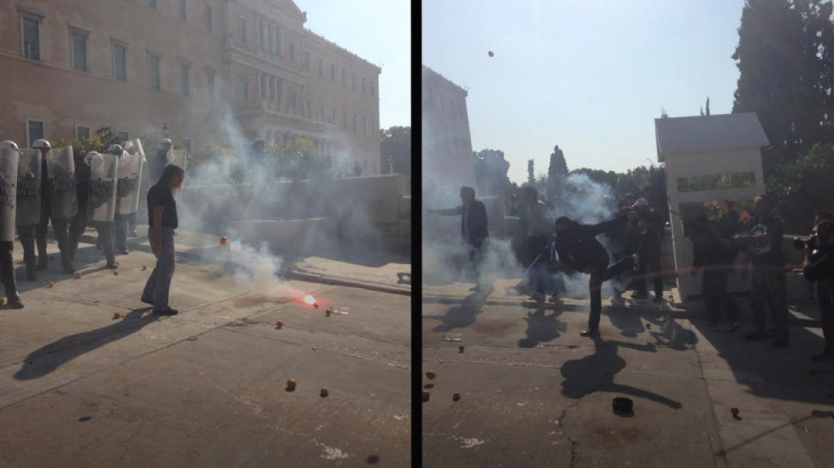 Clashes between farmers and police