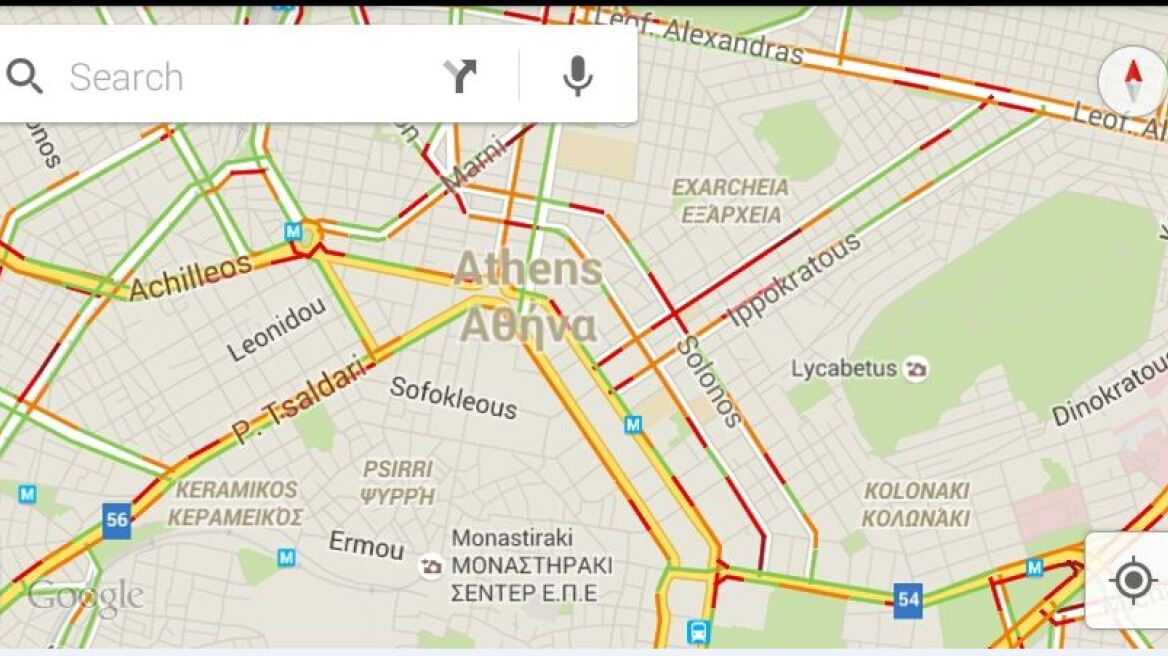 Google Maps: Τώρα και με real time ενημέρωση για την κίνηση στους δρόμους