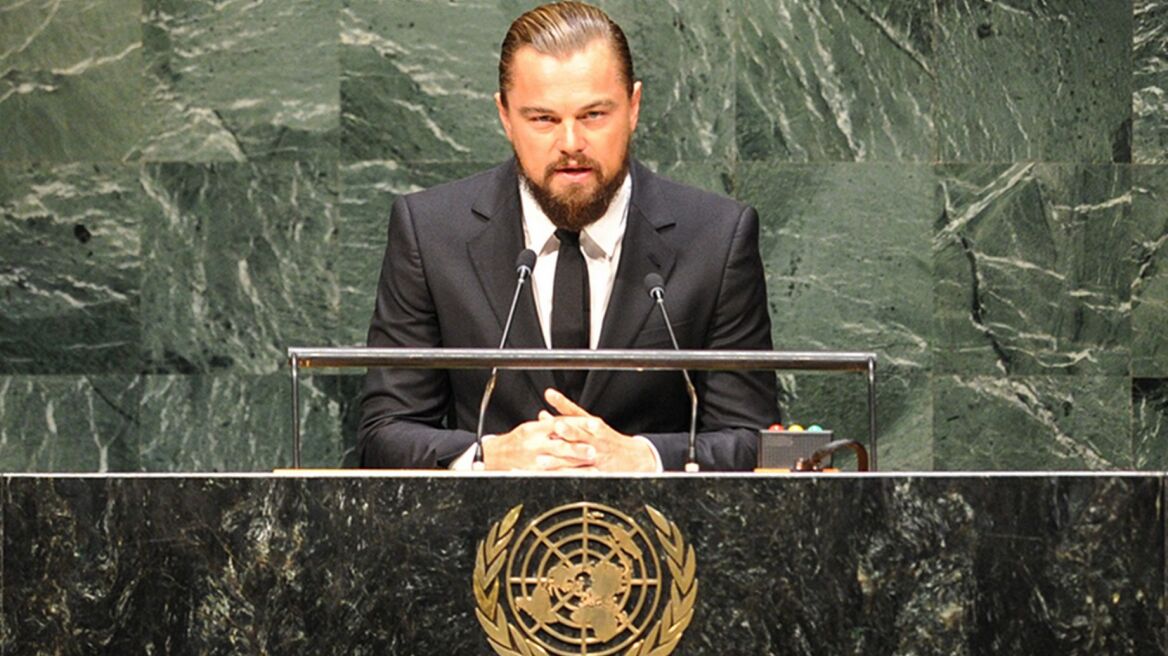 Ο Λεονάρντο Ντι Κάπριο στη σύσκεψη για το κλίμα: Μπορούμε, αν έχουμε τη βούληση