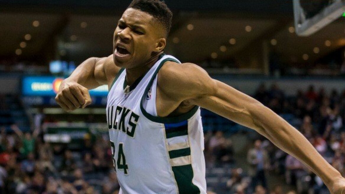 Πάλι στο top-10 του NBA ο Αντετοκούνμπο με φοβερό κάρφωμα