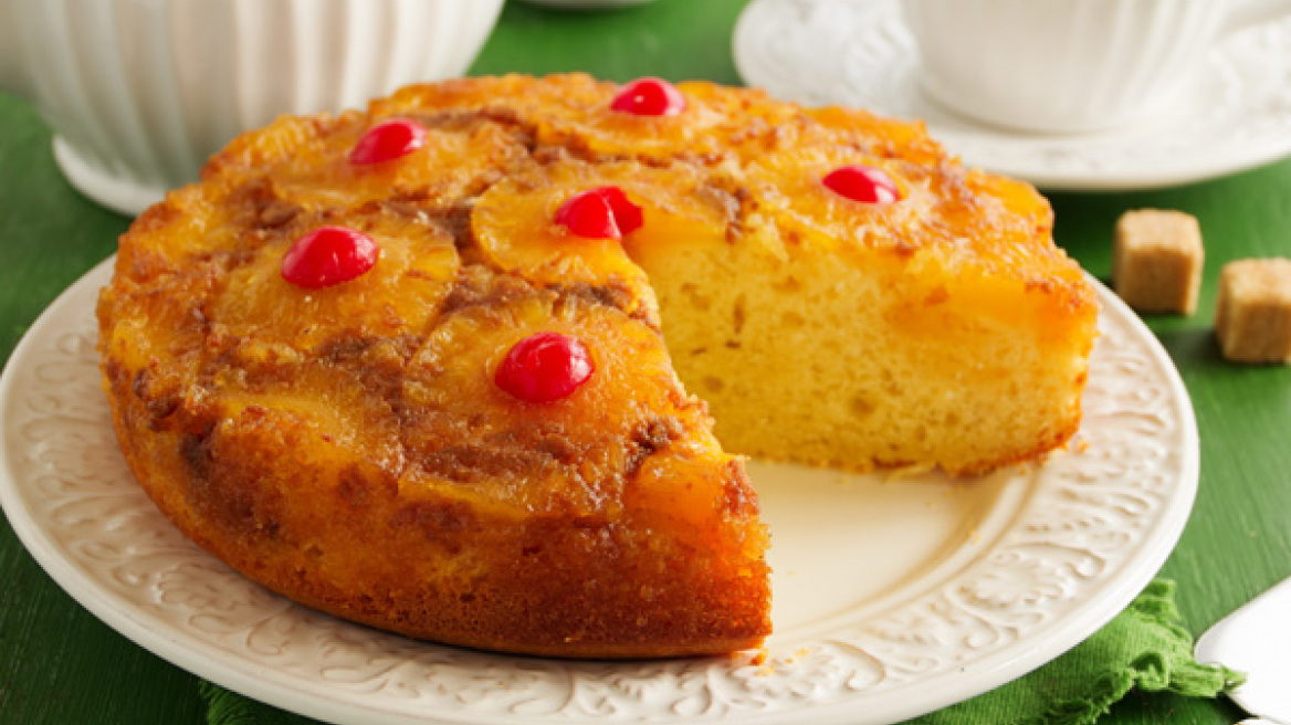 Ανάποδο κέικ με ανανά