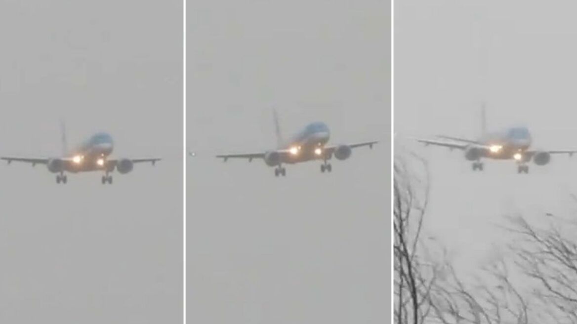 Scary! Plane bounces and sways in gale-force winds while trying to land (vids)