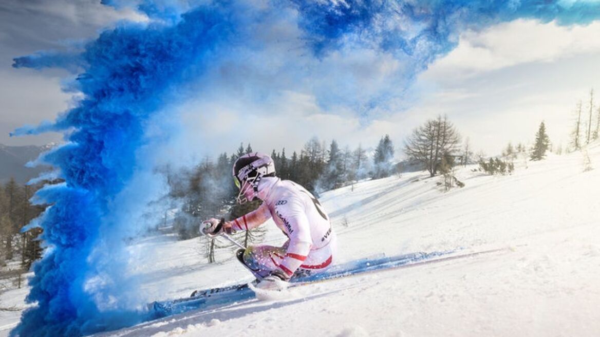 Σκι σαν ουράνιο τόξο! (video)
