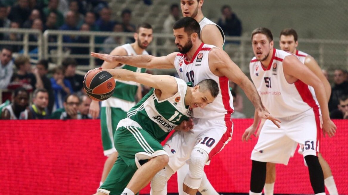 «Βατερλό» Παναθηναϊκού στο ΟΑΚΑ, 63-74 από τον Ερυθρό Αστέρα