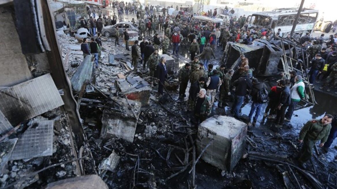 Suicide bombers kill at least 45 people in Damascus