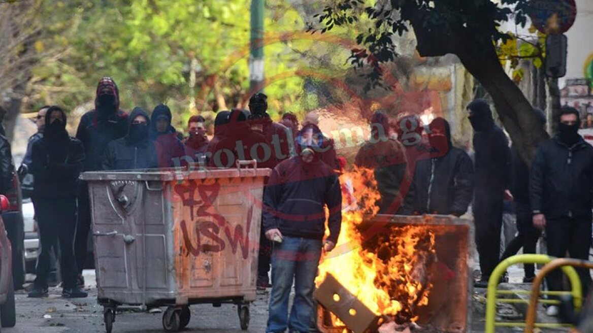 Clashes between police and anti-establishment groups