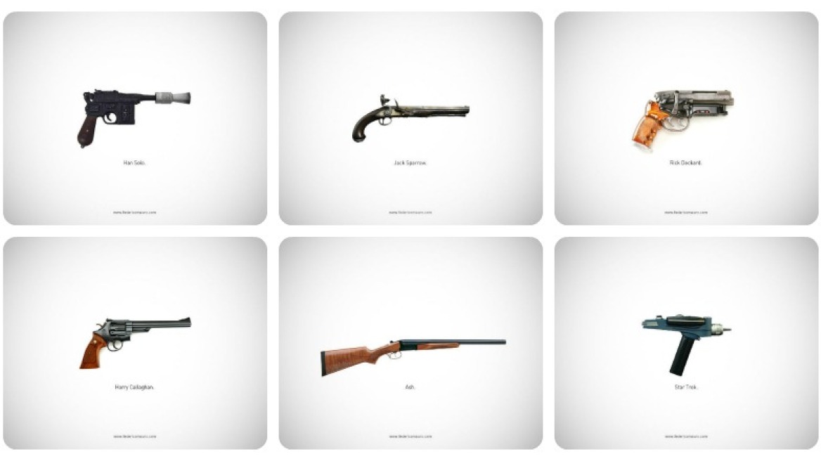 Είκοσι φωτογραφίες με ορισμένα από τα πιο γνωστά όπλα του κινηματογράφου