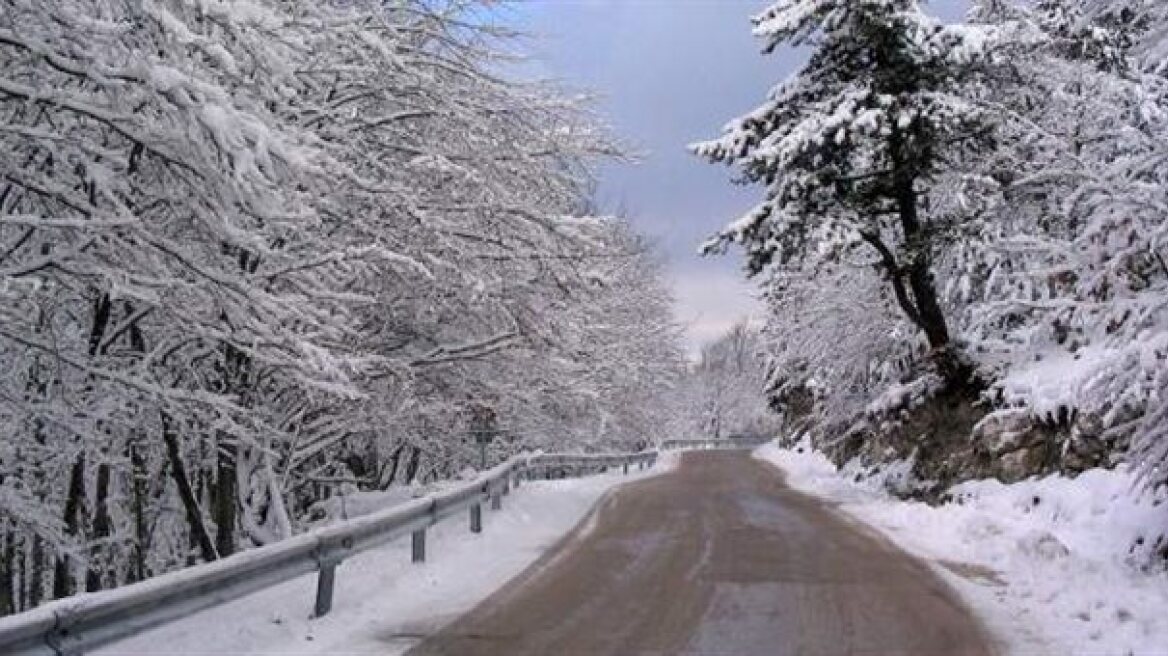 Παγετός στο ορεινό οδικό δίκτυο της Χαλκιδικής