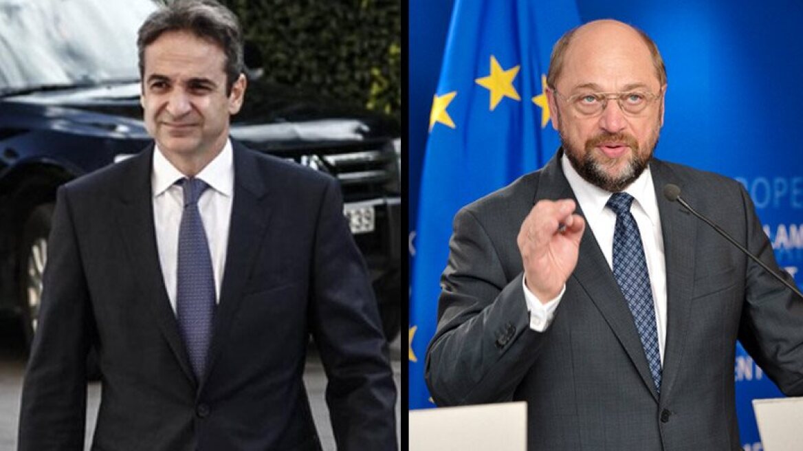 Schulz gives Mitsotakis a warm welcome
