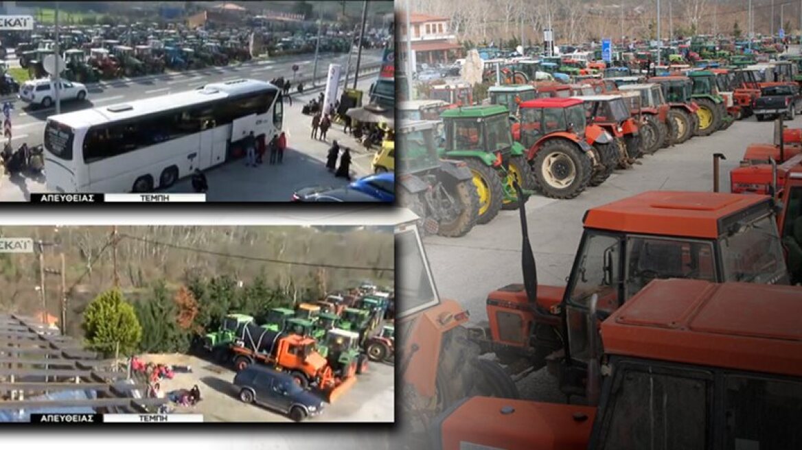 Refugees, migrants and farmers at Tempi Valley blockade (pics)