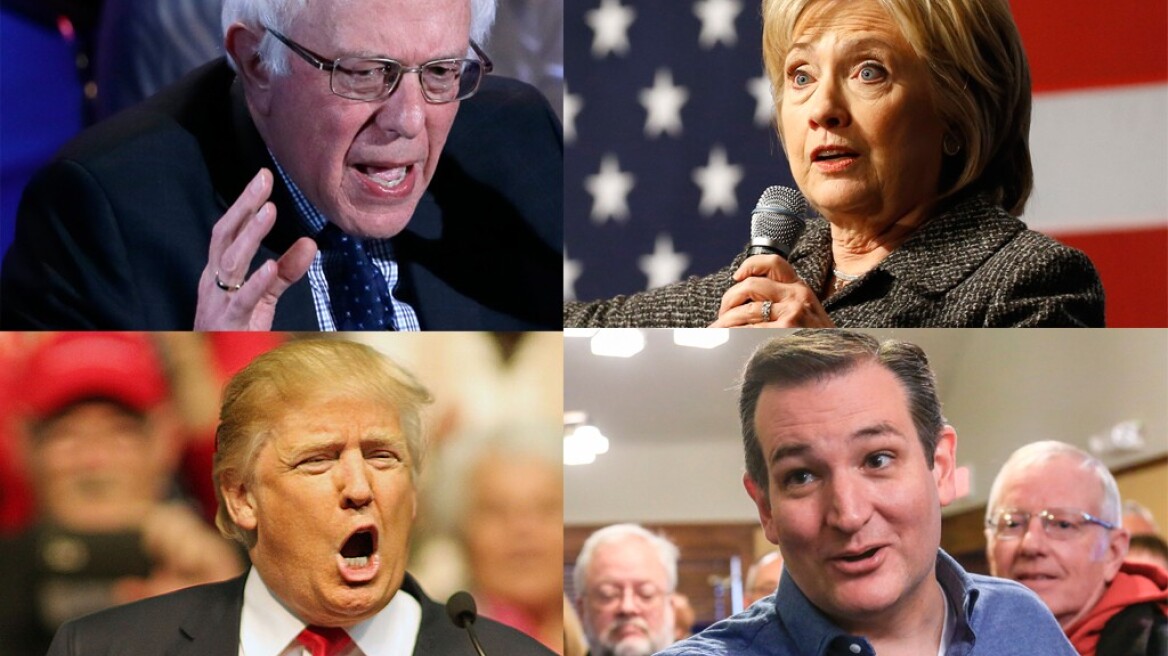 Προκριματικές ΗΠΑ: Συνεχίζεται η «πίεση» του Κρουζ στον Τραμπ - Νίκες και του Σάντερς επί της Κλίντον