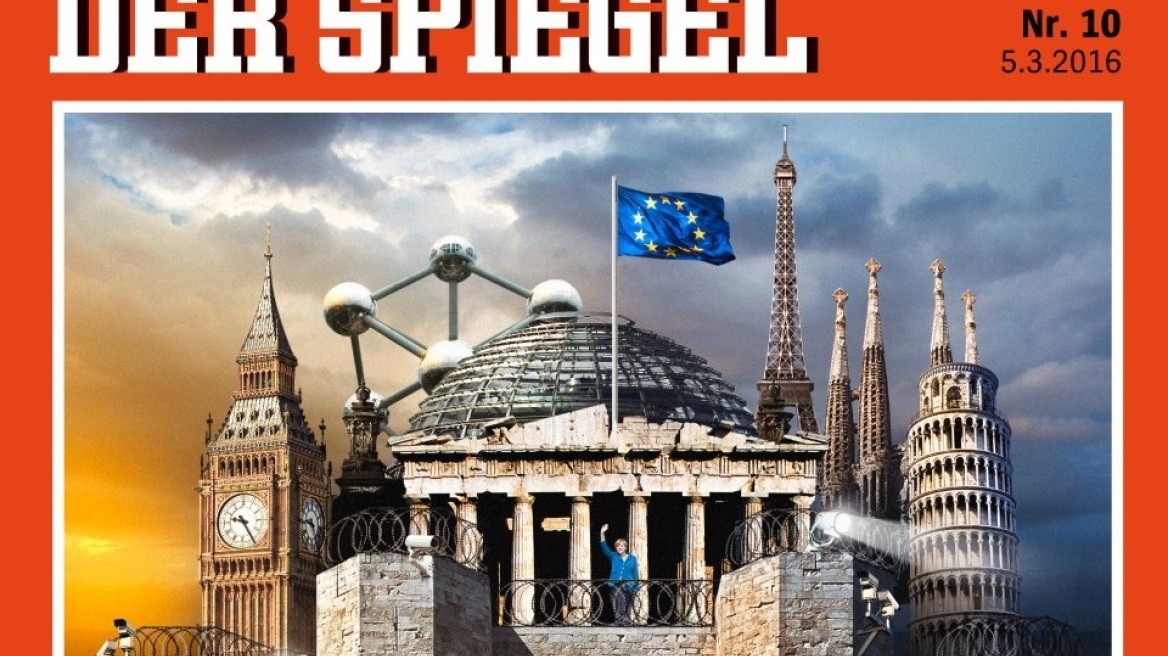 To πρωτοσέλιδο-μήνυμα του Spiegel για το προσφυγικό με την Ακρόπολη και την Ευρώπη-φρούριο