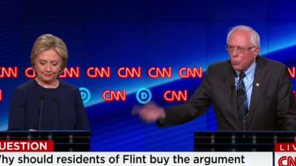 Φραστικά... πυρά αντάλλαξαν Χίλαρι και Σάντερς στο ντιμπέιτ τους στο Μίσιγκαν 