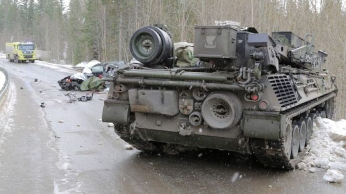 Νορβηγία: Ένας νεκρός από σύγκρουση αυτοκινήτου με τανκ