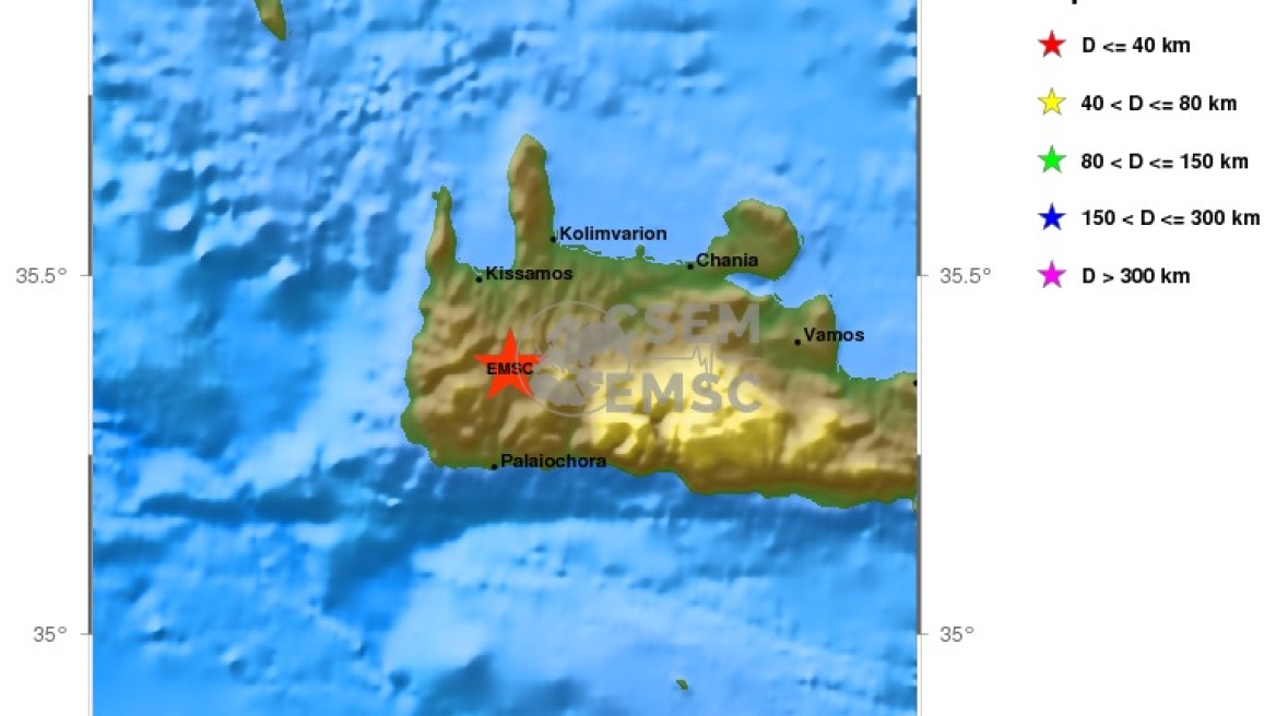 Νέα ασθενής σεισμική δόνηση στα Χανιά