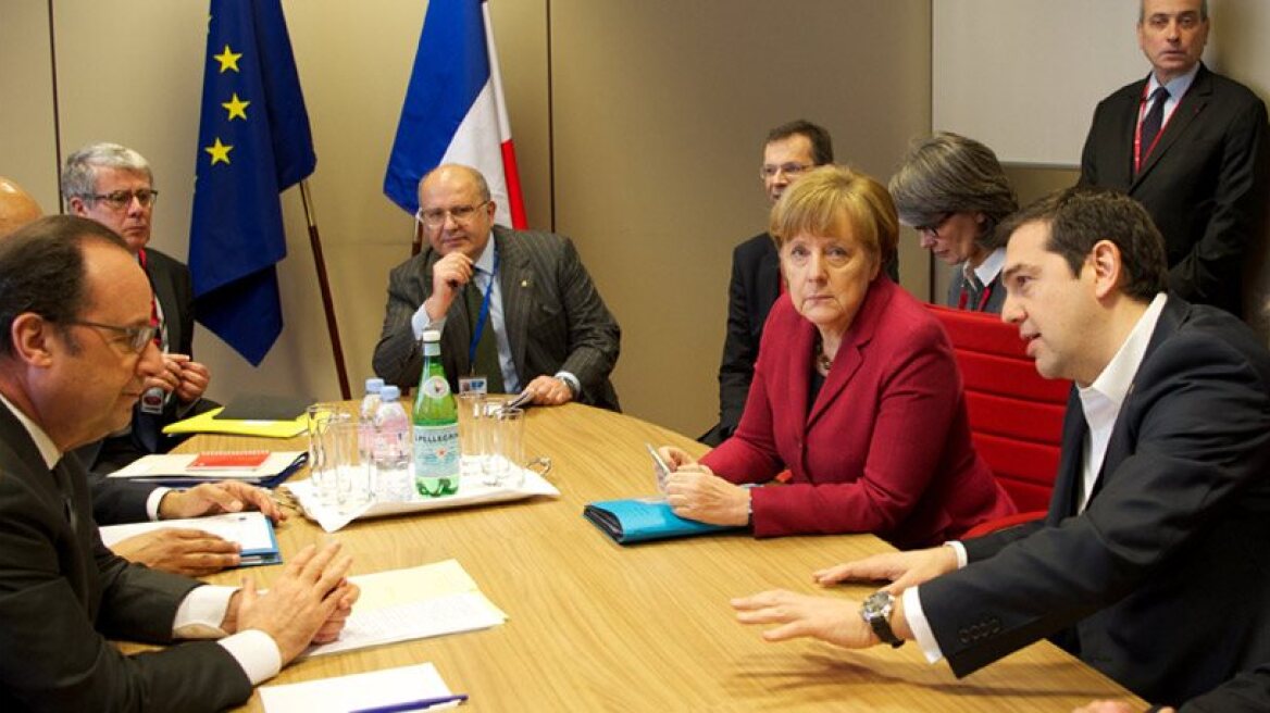 PM Tsipras meets with Merkel – Hollande before EU summit