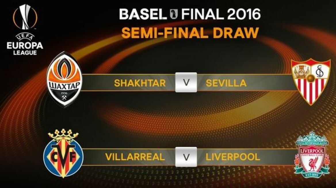 Europa League: Βιγιαρεάλ-Λίβερπουλ και Σαχτάρ-Σεβίλλη (Οι Ισπανοί είναι παντού)