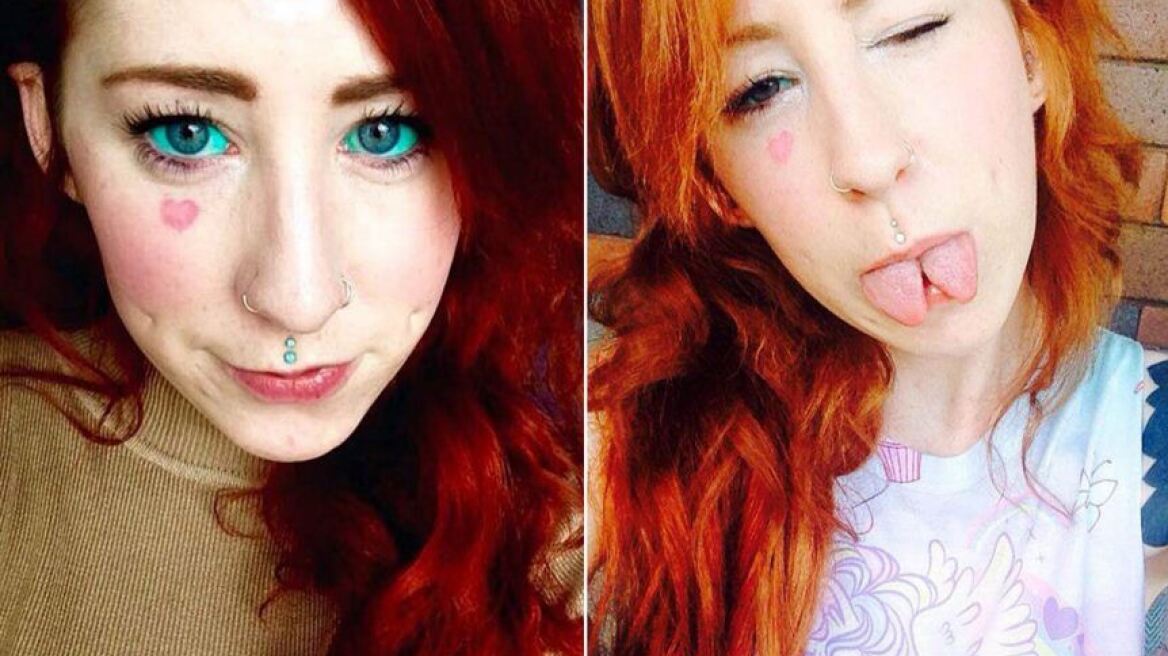 Έκανε τατουάζ στα μάτια και «έκοψε» τη γλώσσα της για να νιώσει... αυτοπεποίθηση