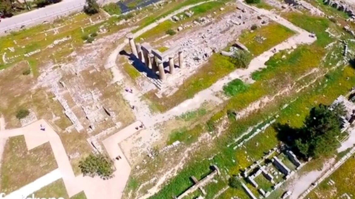 Ancient Corinth from above (drone video)