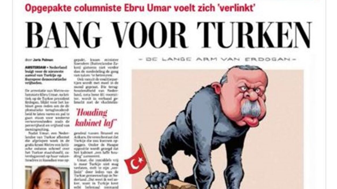 Dutch newspaper depicts Erdogan as an ape! (photo)