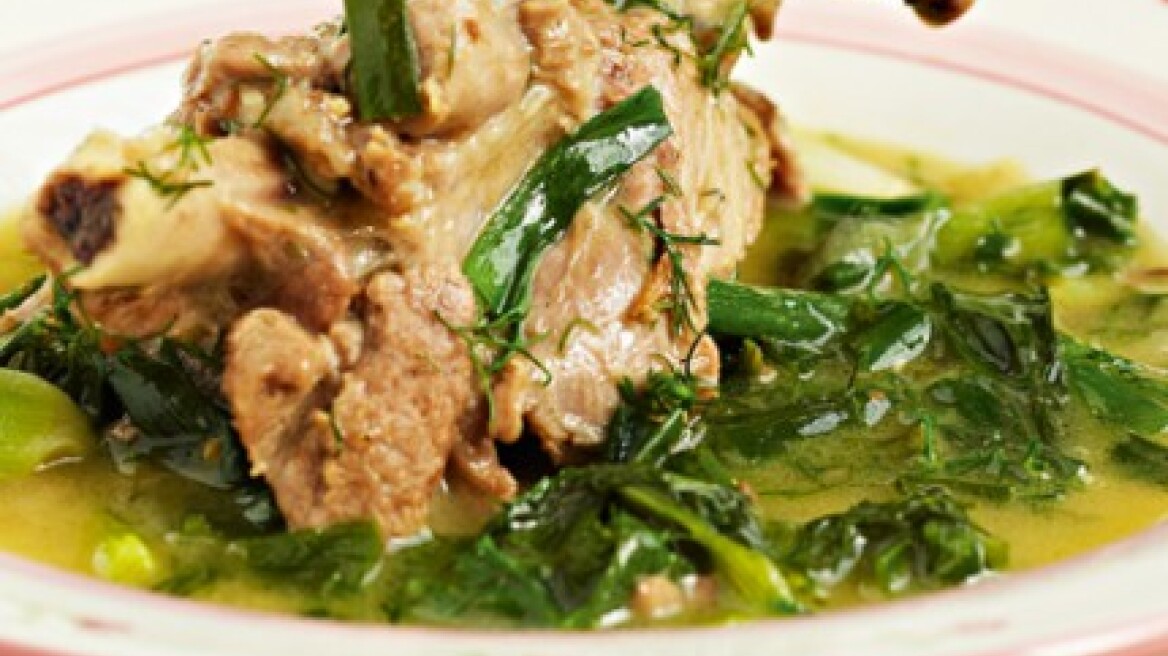 Κρητικό αρνάκι με μάραθο και λεμόνι