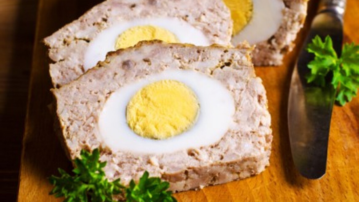 Ρολό κιμά με αβγά